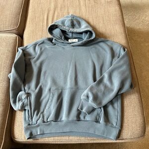 Hollister Men’s Hoodie (Size L; Slate Blue; Boxy Fit)